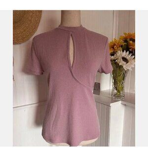 NWT Belle & Sky Sz M Lavender Purple Knit Top Fab Design!